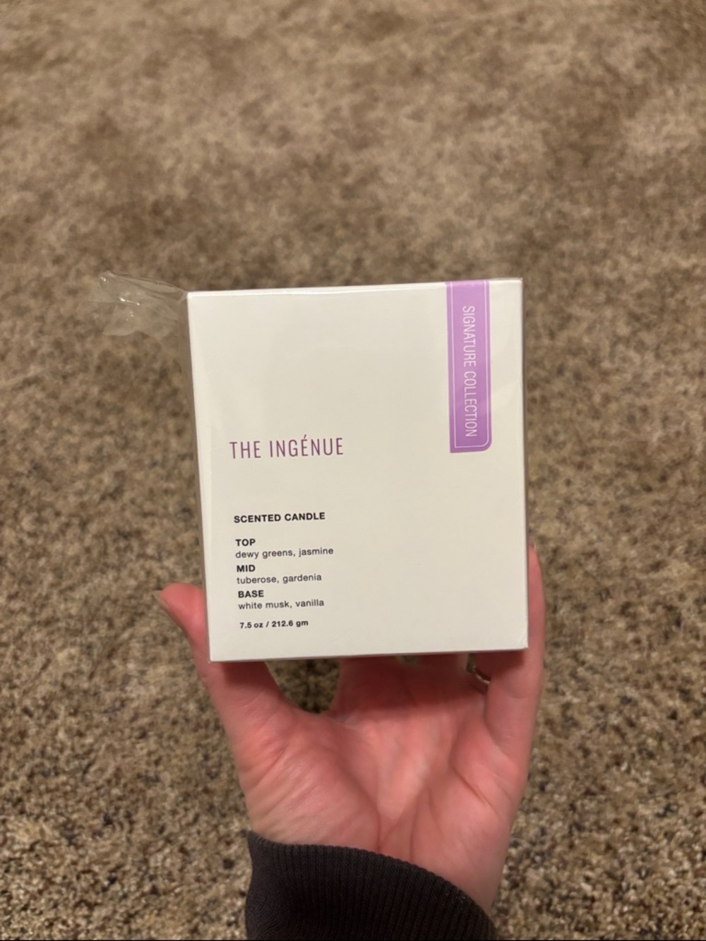 Scented Candle – White with Lavender Accent